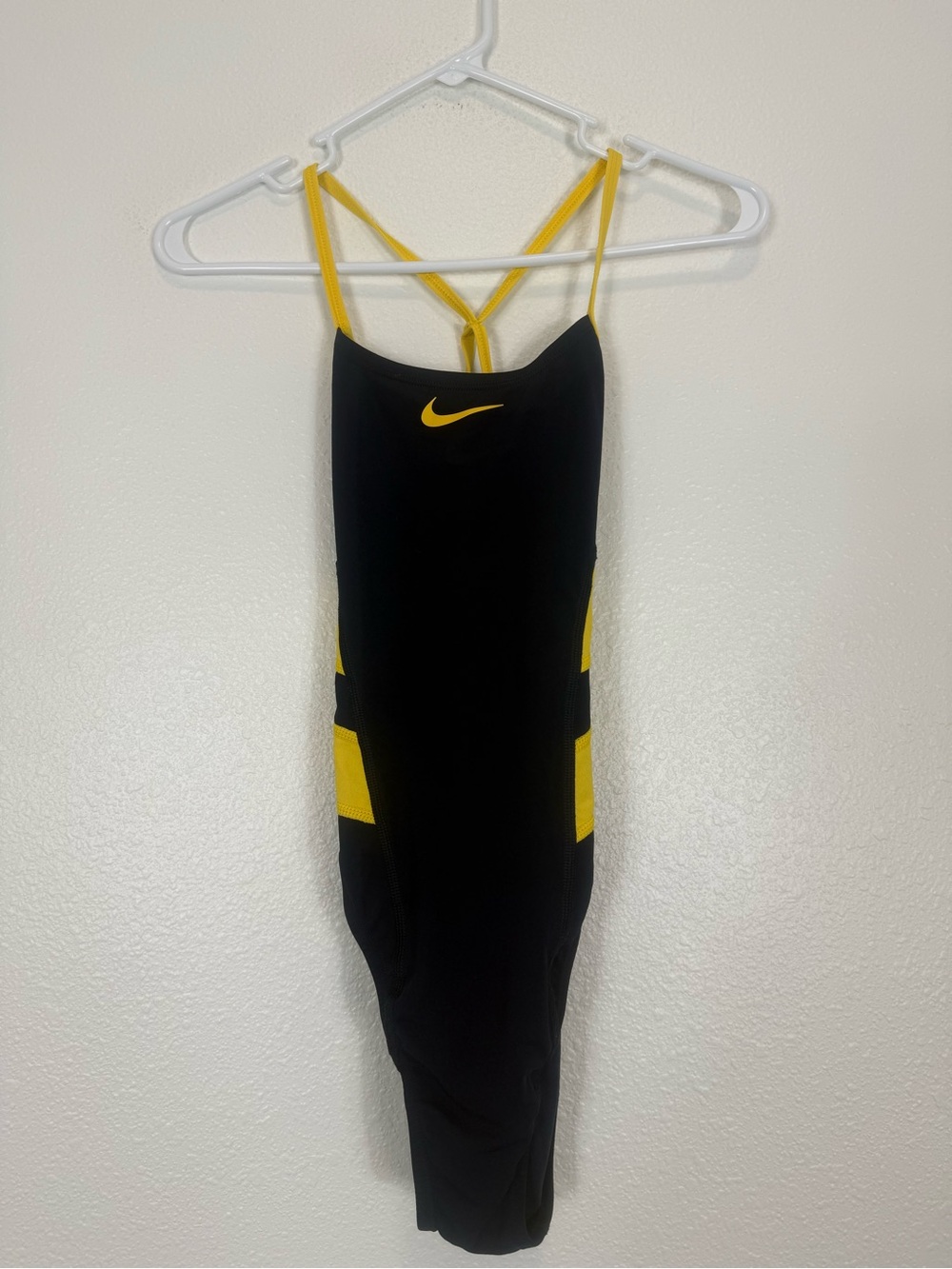 Nike Racing Hydrastrong VEX Racerback One Piece Swimsuit Navy Yellow